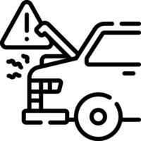 A truck with a warning sign on it vector