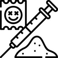 A syringe and a stamp with a smiley face vector