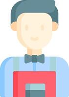 A man with a bow tie and a red box vector