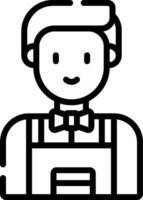 A man in an apron with a bow tie vector