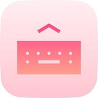 A pink icon with a house on it vector