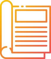 A document icon with a scroll and a pen vector