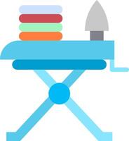 Ironing board with iron and ironing board vector