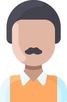 A man with a mustache and a mustache vector