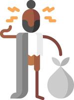 A cartoon man with a sack of money vector