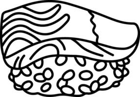 A black and white drawing of a fish vector