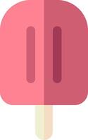 Pink ice cream popsicle icon vector
