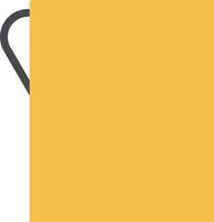 A yellow bucket with a handle on it vector