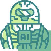 Ai robot icon vector