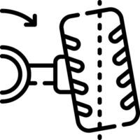 A black and white illustration of a roller vector
