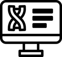 A computer monitor with a dna symbol on it vector