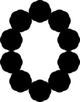 A circle of black dots on a white background vector
