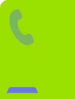 A green phone icon with a blue phone vector