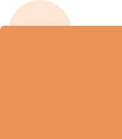 An orange folder with a sun in the background vector