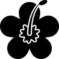 A black and white flower with a single stem vector