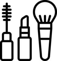 Makeup brushes and mascara on a white background vector