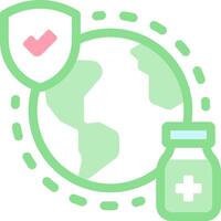 A globe with a bottle and a shield vector