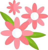 Pink flowers clipart vector