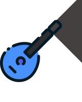 A blue and black object with a handle vector