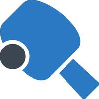 A ping pong paddle and ball icon vector