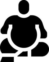 A black and white silhouette of a man sitting on a chair vector