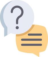 Question mark speech bubble icon vector