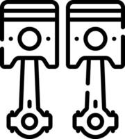 Two piston heads on a white background vector