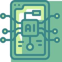 Ai in the cloud vector