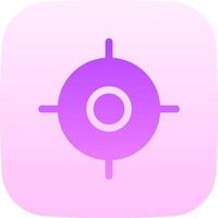 A purple and pink icon with a crosshair vector