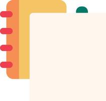 A blank notebook with a pen and pencil vector