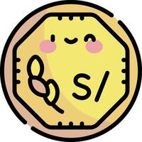 A cute coin with the letter s on it vector