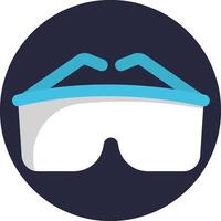 Glasses icon on a black background vector