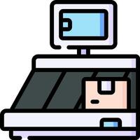 Cash register icon vector