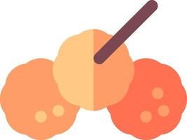 An orange with a stick and two oranges vector