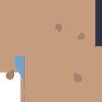 A man is standing in front of a door with a blue handle vector