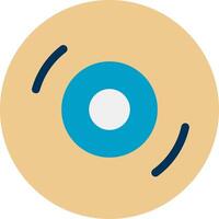 A disc with a blue eye on it vector