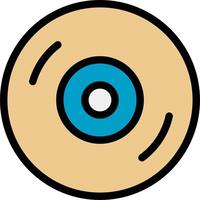 A record icon with a blue eye vector