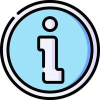 A blue circle with the letter i in it vector