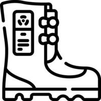 A black and white illustration of a boot vector
