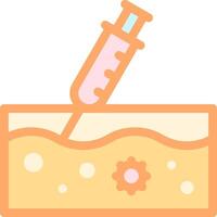 A syringe with a needle in it vector
