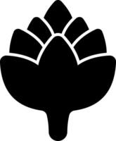 A black and white illustration of a flower vector
