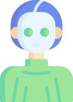 A person with a mask on their face vector