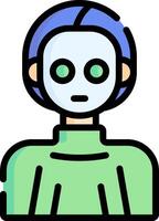 A person with a mask on their face vector