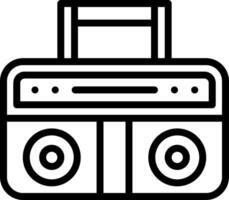 A black and white image of a boombox vector