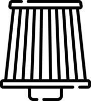 A black and white illustration of a lamp vector