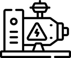 A black and white icon of a machine vector