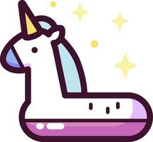 A unicorn float with a star on it vector