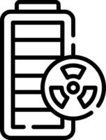 A battery with a disc icon on it vector