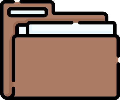 File folder icon vector