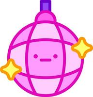 A pink ball with a face on it vector